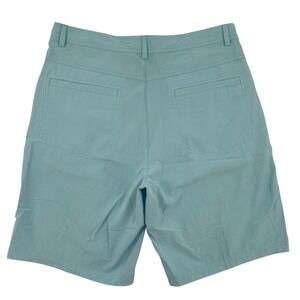 Short Par 4 Mens Size 34 Golf Shorts  Light Blue Performance Stretch Flat Front